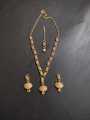 Light Weight Artificial Gold Necklace Set With Earrings For Beautiful Girls & Woman. 