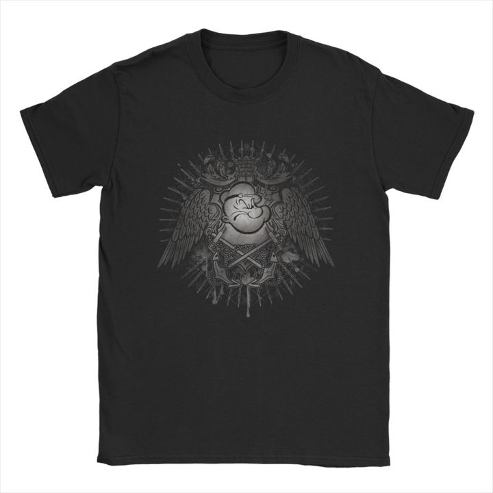 Popeyes Sailor Heraldry T Shirt Men Cotton Novelty T-Shirts Crew Neck Cartoon Tee Shirt Short Sleeve Clothing Adult
