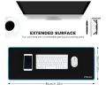 YXLILI Gaming Mouse Pad XXL Large Mouse Pads 31.5X11.8In Extended Computer Mouse Mat for Wireless Mouse Keyboard with Stitched Edges, Non-Slip Base, Waterproof Mousepads for Office Home Gaming-Blue. 