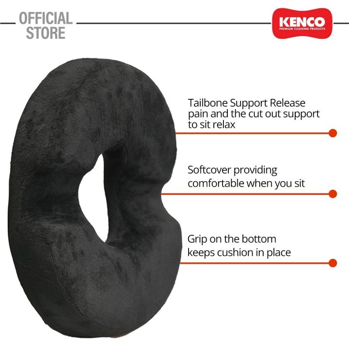 Kenco%20Donut%20Pillow%20Seat%20Cushion%20Orthopaedic%20Design%7C%20Tailbone%20&%20Coccyx%20Memory%20Foam%20Pillow%20%7C%20Relieve%20Pain%20and%20Pressure%20for%20Hemorrhoid,%20Pregnancy%20Post%20Natal,%20Surgery,%20Sciatica%20-%20Image%202