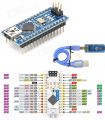 Arduino Nano V3 type c AVR Atmel ATMEGA328P FTDI soldered project development board. 