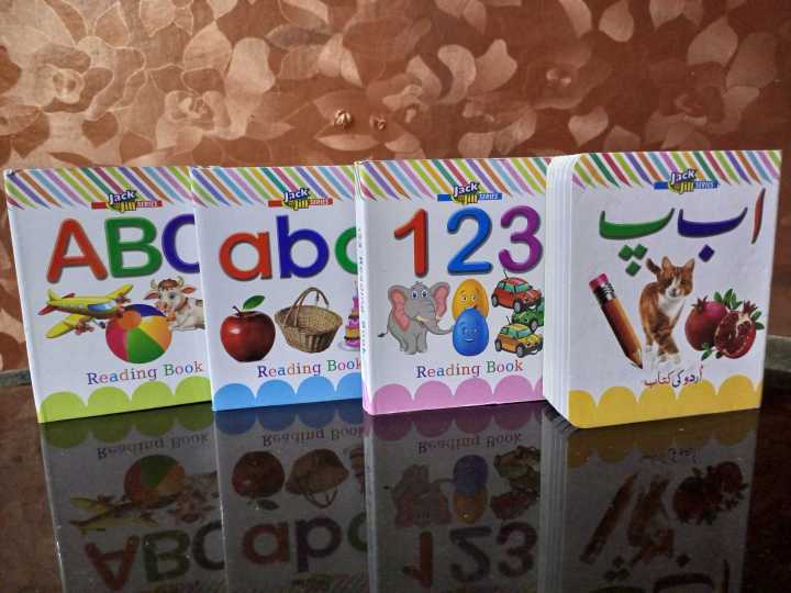 Pack of 4 minni Hard Board books for kids learn to easy and enjoy.