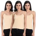 New Sleeveless Inner wear Wide Strap Trim Cotton Soft Stretchy Tank Tops Free Size Camisole Shameez Slip for girls Ladies. 