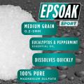 Epsoak Sport Epsom Salt for Athletes - 500 grams . Energizing Therapeutic soak with Eucalyptus and Peppermint Essential Oils…. 