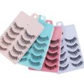 5 Pairs 3D Curling Full False Eyelashes Long-lasting Natural Thick Enlarged Eyes Eyelashes Extension Portable Women Makeup Tool. 