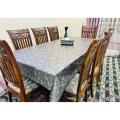 6 Chairs Rectangle (60 x 90) Inches Fancy Dining Table Cover Sheet | Dastarkhwan for Dining Table | Dastarkhwan Table Cover | 6 Chairs Dining Table Sheet Cover | Dining Table Cover Sheet Plastic | 6 Seater Dining Table Cover. 