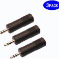 Jack Plug Adapter 3.5 mm Headphone Jack to Jack 6.35 mm Connector Female AUX Cable Converter Coupling Compatible with îPhòné, MP3, Laptop, Sámsùng Gáláxy S8, Hùáwei, OnePlus (Pack of 3). 