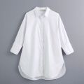 White Shirt for Women 2024 - Korean Fashion Long Sleeve Blouse. 