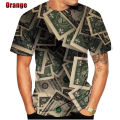 2023 personalised US dollar 3D Printed T shirt Men Women Casual Fashion Street Oversize Short Sleeves Kid funny Tees Tops XS-6XL. 