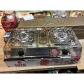 Gas Stove Full fine Glass shine Steel 2 Burner - 2 Burner Kitchen Gas Stove ( Silver) - Gas Stove-Chulha  NG/LPG. 