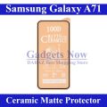 Samsung Galaxy A71 Ceramic matte unbreakable antishock hybrid film 9D/11D/21D temper Fiber sheet glass for Samsung Galaxy A71. 