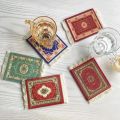 Mini Persian Woven Rug Mat Tassels Cup Coaster Mousepad Retro Carpet Coffee Dining Pad Living Room Home Office Table Decor. 