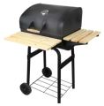 New Trolley Charcoal BBQ Barbecue Grill Patio Outdoor Garden Heating Heat Smoker – Black. 