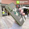 dienya For VIVO V19 Neo Case Fashion Tide Brand Clear Flower Pattern Thin Side Square Edge Frosted Transparent Hard Phone Cases New Design Shockproof Silicone Casing Full Cover Camera Protection Softcase. 