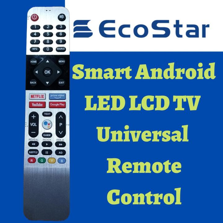 Ecostar SMART LED LCD Remote Control with NETFLX YouTub & Google Play Button without voice control