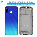 Tecno Spark 4 Lite Housing Middle Frame With Side Button and Camera Lens Complete Body Casing Replacement For Spark 4 Lite - Blue. 