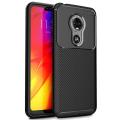 For Motorola Moto E6 Case Soft Back Cover Anti-knock TPU Bumper Carbon Fiber Phone Case. 