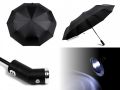 Automatic Folding Umbrella with Flashlight. 