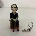 Horror Saw Billy Mini Figure Keychain Movie Pendant Toy Doll Model Halloween Toy Present For Kids 5cm Backpack Pendant. 