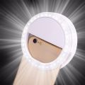 【ETOP】Mobile Phone Light Clip Selfie LED Auto Flash For Cell Phone Smartphone Round Portable Selfie Flashlight Makeup Mirror. 
