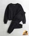 Winter  Sweatshirt And Trouser Casual Loose Fleece Pullover Tracksuit For Women And Girls. 