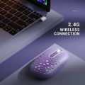 Jelly Comb Wireless Mouse Rechargeable Ergonomic USB Mouse Slim Cordless Mice for Laptop PC Purple Pink Mouse for Computer. 