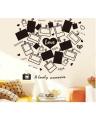 Picture Frames Wall Sticker Family Wall Decals Black Picture Frames DIY Removeable Wall Art Memories Vinyl Stickers for Home Living Room Bedroom. 