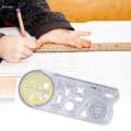 Multifunctional Geometric Ruler Drawing Rulers for Office Multiple Shapes Measuring Template Measuring Stencil Drawing Template for Painting. 