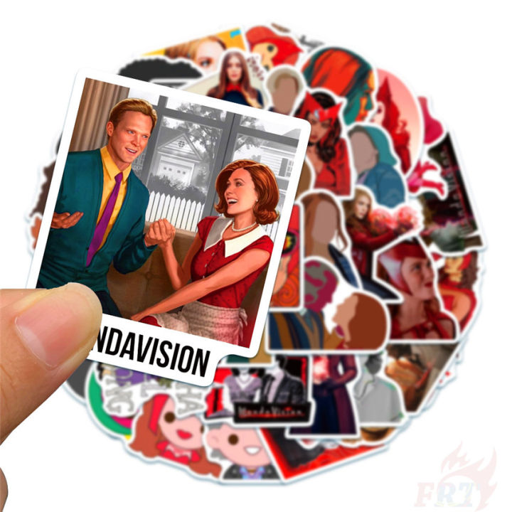 %E2%9D%89%20Wanda%20Vision%20Series%2002%20-%20Marvel%20Avengers%20Superhero%20TV%20Shows%20Vision%20Scarlet%20Witch%20Stickers%20%E2%9D%89%2050Pcs/Set%20Fashion%20DIY%20Decals%20Doodle%20Stickers%20-%20Image%207