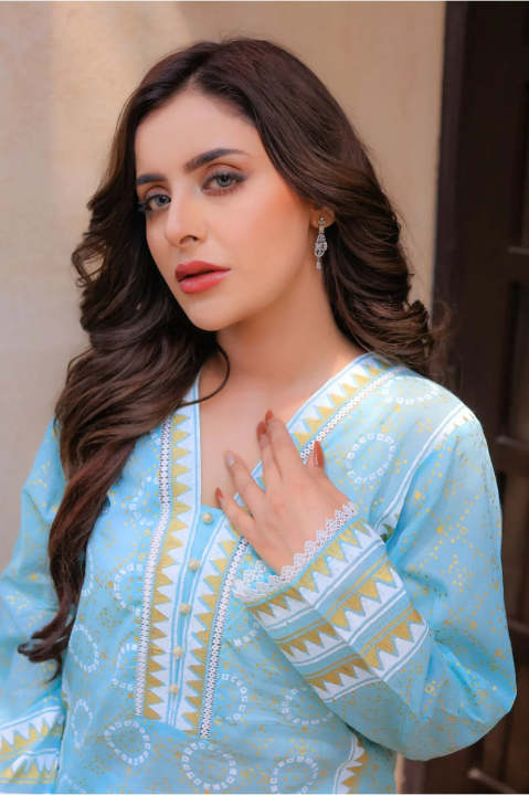 Khayaal%20Premium%20Lawn%20Sky%20Blue%20Stitched%20Printed%20Shirt%201%20Piece%20Kurti%20for%20Girls%20-%20Image%203