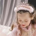【BestGO】crown for kids sagala Cute Lovely Plush Girls Kids Children Hair Hoop Headband Hair Band Birthday Headwear. 