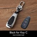 Zinc Alloy+Leather Car Key Case For Ford 3 4 Mondeo MK3 MK4 Escape Edga 2017 2016 2015 Fob Cover. 