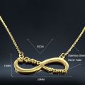 Infinite Loop Te Quiero Mama Stainless Steel Chain Women Gold Color Necklaces Jewerly Joyas Mother's Day N512s01. 
