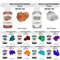 Pack of 10 Alcohol Ink - 20ml for Epoxy Resin. 