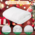 Holiday Fake Snow Blanket Soft Thick Christmas Snow Blanket for Indoor Outdoor Decor Fluffy Tearable Winter Village Display Ideal Holiday Decoration Christmas Artificial Snow Blanket. 