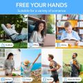 Neck Fan Portable Bladeless Neck Fans Rechargeable 360° USB Cooling Fan Super Strong Hanging Neck fan Portable Fan Super Quiet Fan Dual Cooling Fan Summer Fan for School Outdoor Sports Home Office Travel. 