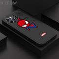 Hontinga for iPhone 11 Pro Max Case Cute Marvel Avengers Cartoon Spiderman Spider Man Phone Case Square Edge Silicone Cases Full Lens Cover Shockproof Protection Case. 
