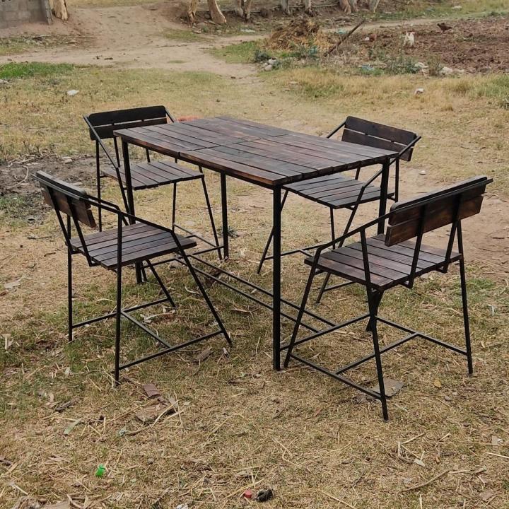 Rustic Outdoor Dining Table Set