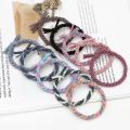 Mixed Color Weave Elastic Rubber Band Ponytail Holder Women Girls Twist Braid Hair Band New Fashion Hair Ties Hair Accessories. 