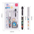 Deli S691 fountain pen set 0.38mm EF tip student writing with 2 pieces and 4 replacement ink sacs can be sent on behalf of the company. 