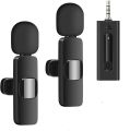 K35 - K36 Dual Wireless Microphone 3.5mm Wireless Lavalier Microphone Mic Universal Plug & Play for DSLR, Amplifier, Laptop, PC & Mobile for Audio Live Video Shooting, Streaming, Vlogging & Making Videos With Noise Cancellation. 