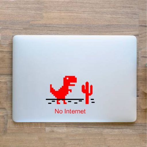 No Internet Sticker For Laptop Mac Book White And Black Color Sticker - Decals - Skins