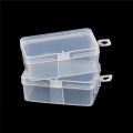 2pcs Rectangle Transparent Plastic Storage Box Small Parts Box. 