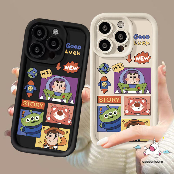 Fashion Angel Eyes Tulip Toy Story Buzz Lightyear Case Compatible For Vivo Y27 Y36 Y17 V29 Y12 Y31 V25 Y30 Y20 Y20s Y91 Y50 Y02 Y12i Y35 Y22 Y16 Y15s Y33 Y15 Y11 Y20i Y22s Y21s Y15A Y51 V25E Y91C Soft Phone Cover