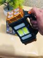USB Rechargeable Super Strong Flashlight Powerful COB Solar LED Light Work Light 4 Gear Charging Mobile Phone Camping Lamp Flashlights. 