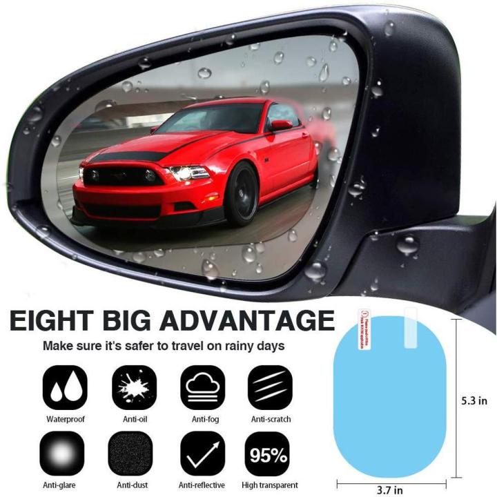 HEEVANG Anti Fog Film for Car Anti Glare Anti Mist Anti Scratch Rainproof Clear Protective Film for Car Rearview Mirror Provide Clearest Sight on The Highway Day and Night in Any