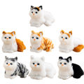 PinShang Simulation Cat Plush Toys Soft Stuffed Kitten Plush Doll With Sound Cute Animal Plushies For Kids Birthday Gifts. 
