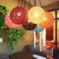 Modern Celling Lamp Light for Bed room Indoor Decoration Rattan Glob Suspension Lamp for Hanging Multicolor. 