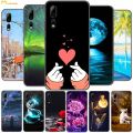 For ZTE Axon 10 Pro Case Silicone Soft Phone Love Cover For ZTE AXON 30 11 5G Back Cases Axon30 Pro Funda Black TPU Painted Cats. 