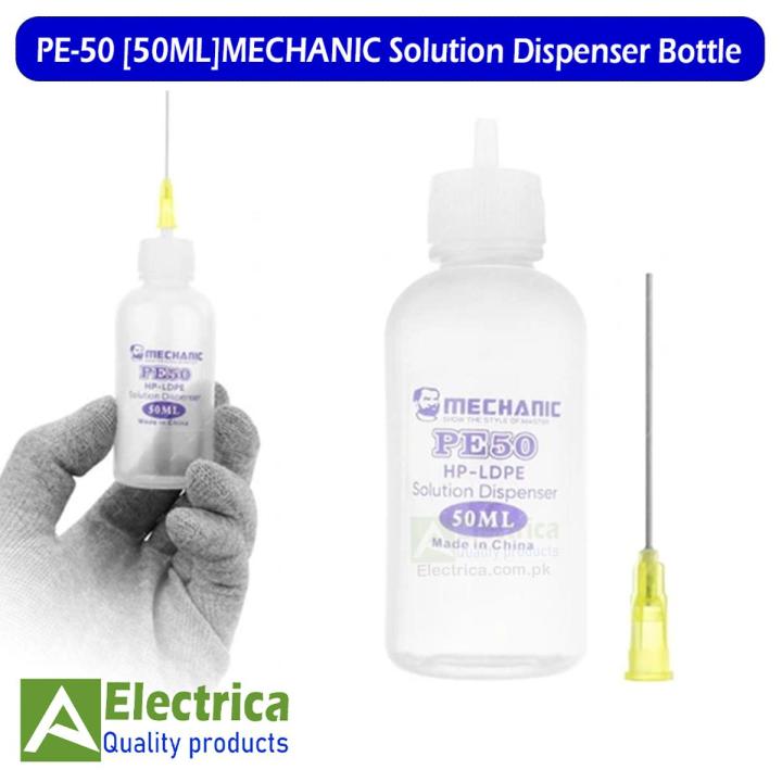 MC-PE50 [50ML] MECHANIC Solution Needle Type Portable Plastic Liquid Dispenser Bottle by Electrica
